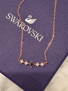 Swarovski Celestial Rose Gold Necklace - 14-16.5 inch length